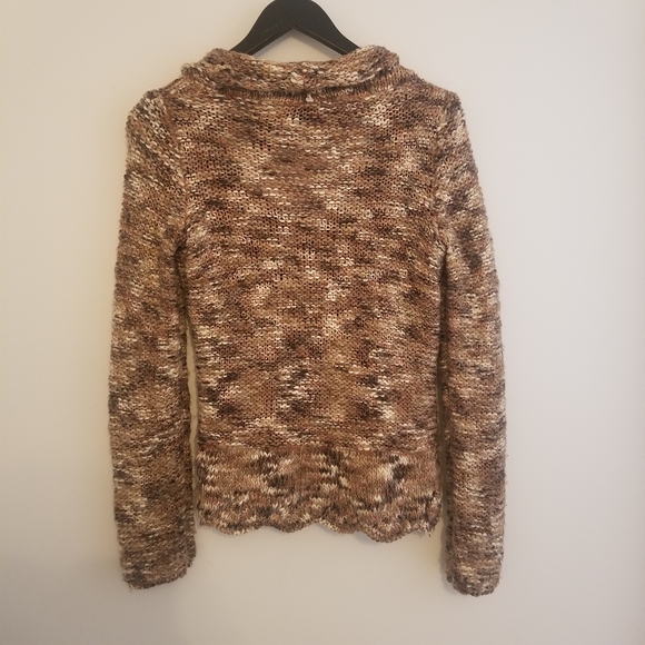 Studio liz claiborne women's neutral color chunky knit cardigan - Picture 2 of 11